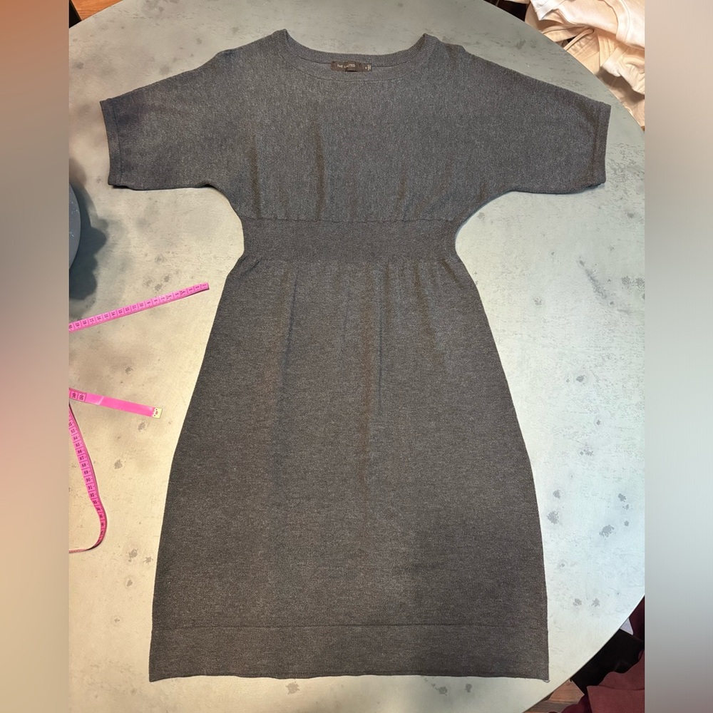 The Limited dark gray sweater dress